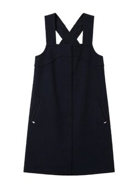 Sportmax Navy Virgin Wool Jumper Dress